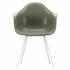 Hot Eames Fiberglass Chair DAX Wit Eetkamerstoelen