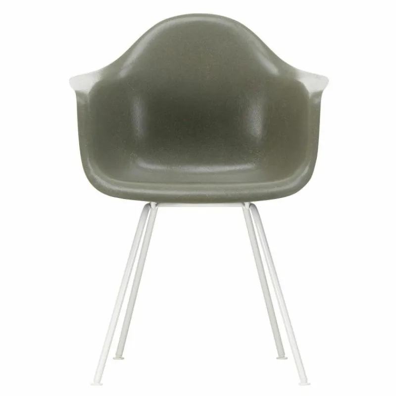 Hot Eames Fiberglass Chair DAX Wit Eetkamerstoelen