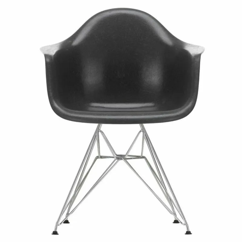 Hot Eames Fiberglass Chair DAR Chroom Eetkamerstoelen