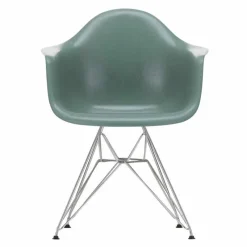 Hot Eames Fiberglass Chair DAR Chroom Eetkamerstoelen