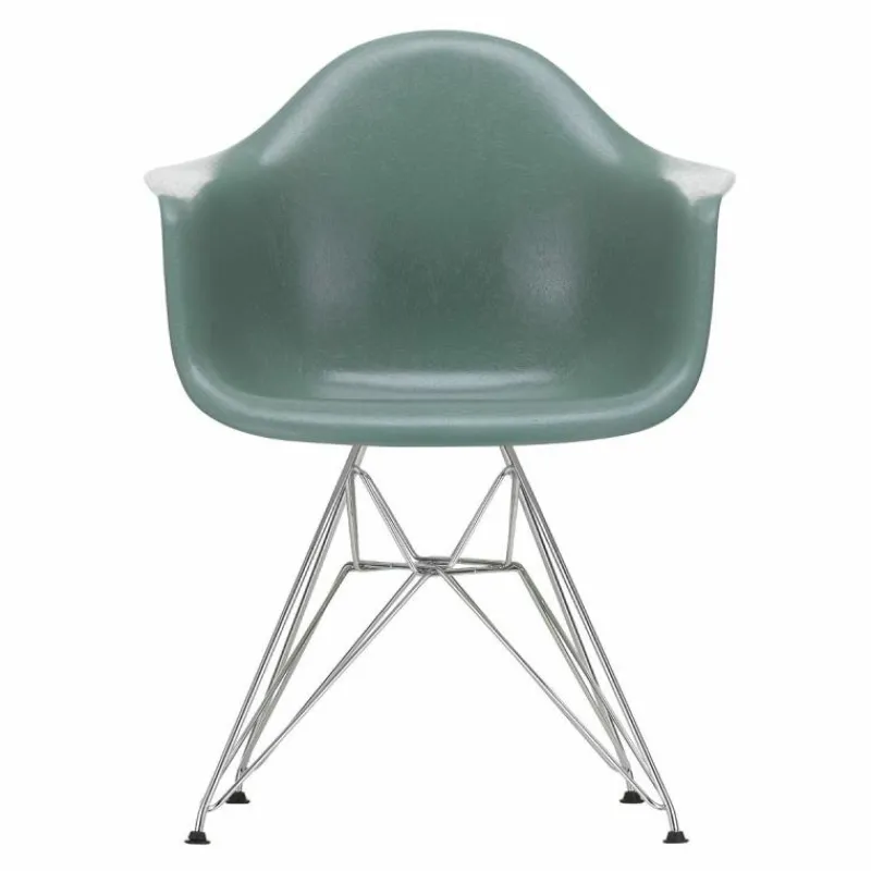 Hot Eames Fiberglass Chair DAR Chroom Eetkamerstoelen
