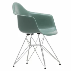 Hot Eames Fiberglass Chair DAR Chroom Eetkamerstoelen