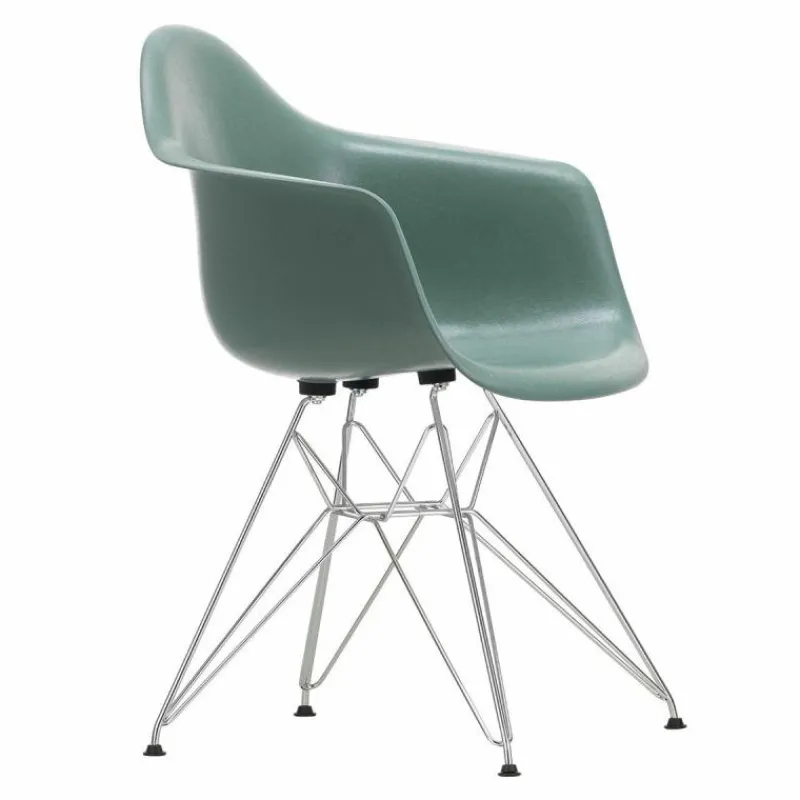 Hot Eames Fiberglass Chair DAR Chroom Eetkamerstoelen