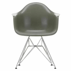 Hot Eames Fiberglass Chair DAR Chroom Eetkamerstoelen