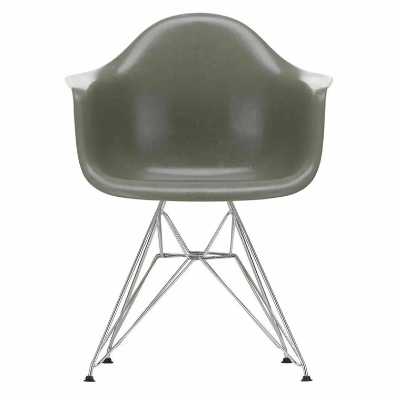 Hot Eames Fiberglass Chair DAR Chroom Eetkamerstoelen