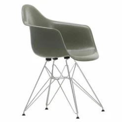 Hot Eames Fiberglass Chair DAR Chroom Eetkamerstoelen