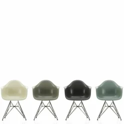 Eames Fiberglass Chair DAR Zwart Eetkamerstoelen