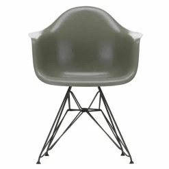 Eames Fiberglass Chair DAR Zwart Eetkamerstoelen