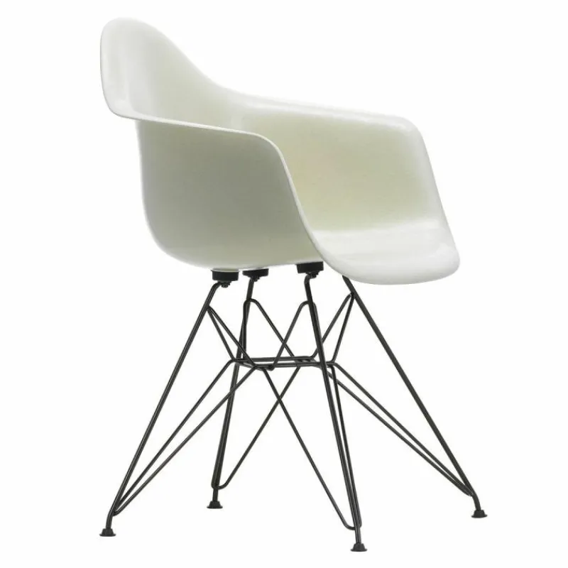 Eames Fiberglass Chair DAR Zwart Eetkamerstoelen