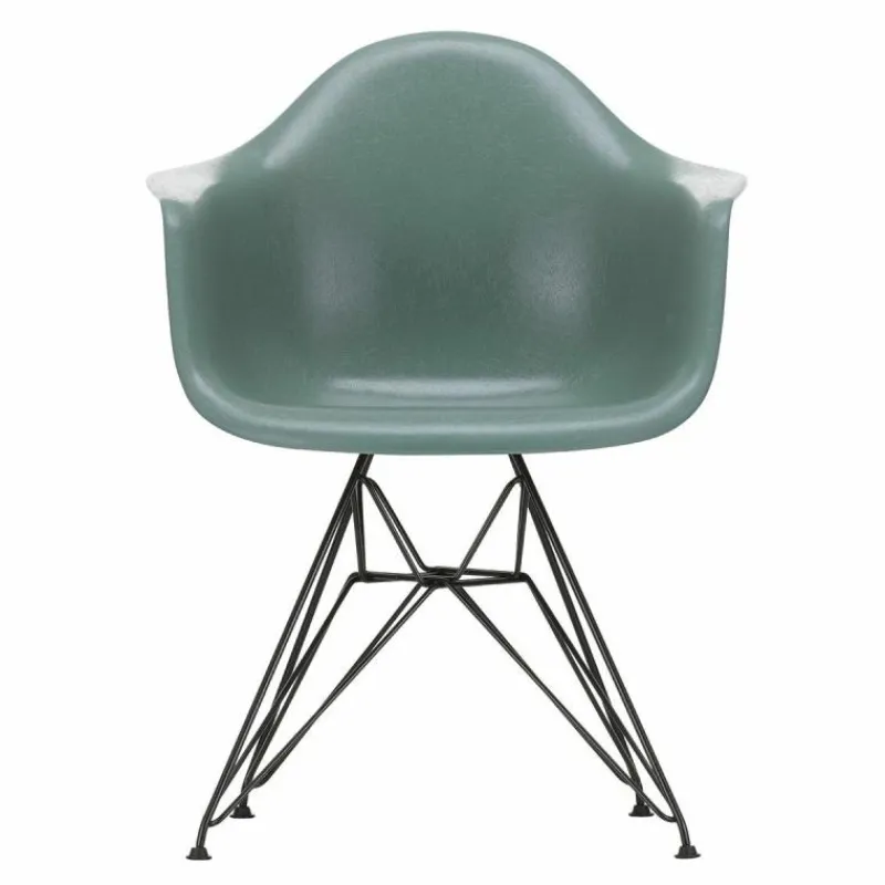 Eames Fiberglass Chair DAR Zwart Eetkamerstoelen