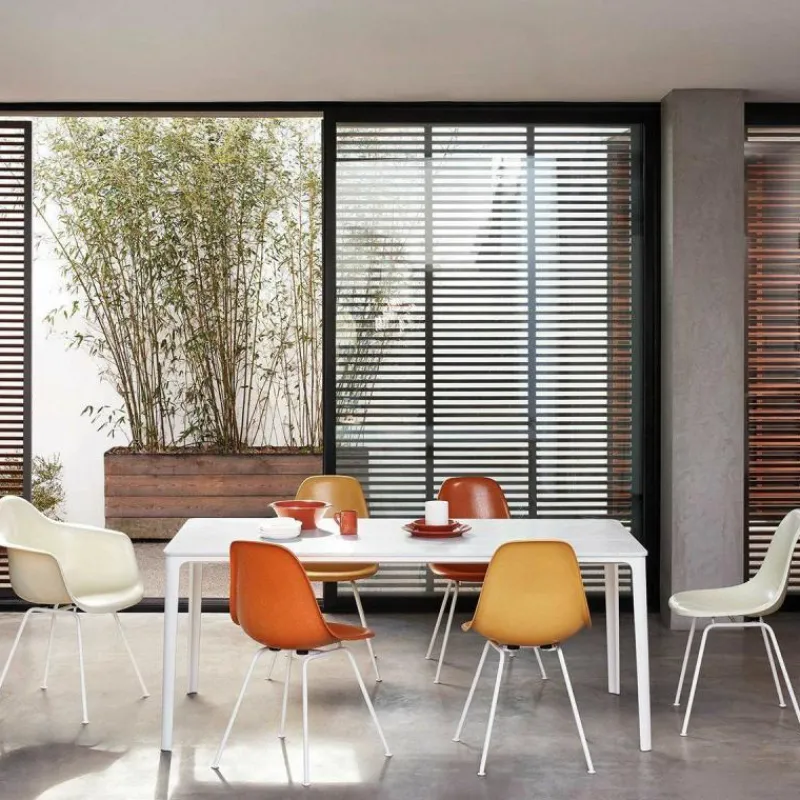 New Eames Fiberglass Chair DSX Wit Eetkamerstoelen