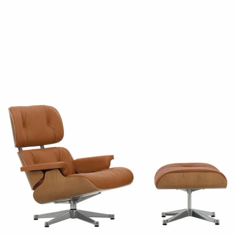 Outlet Eames Lounge Chair + Ottoman Leder Loungestoelen|Fauteuils