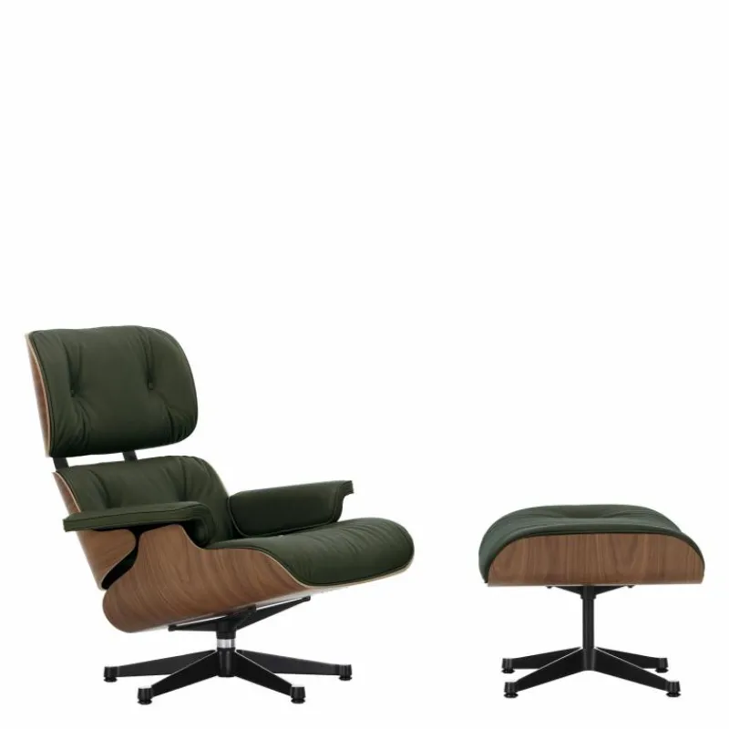 Outlet Eames Lounge Chair + Ottoman Leder Loungestoelen|Fauteuils
