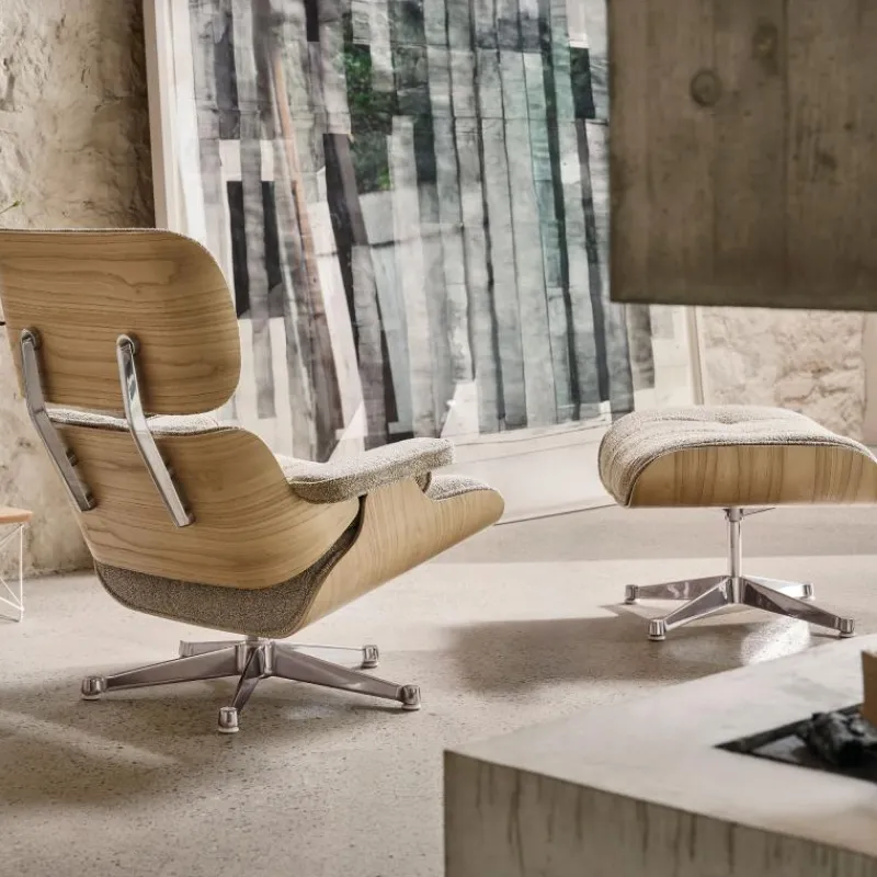 Sale Eames Lounge Chair + Ottoman Stof Fauteuils