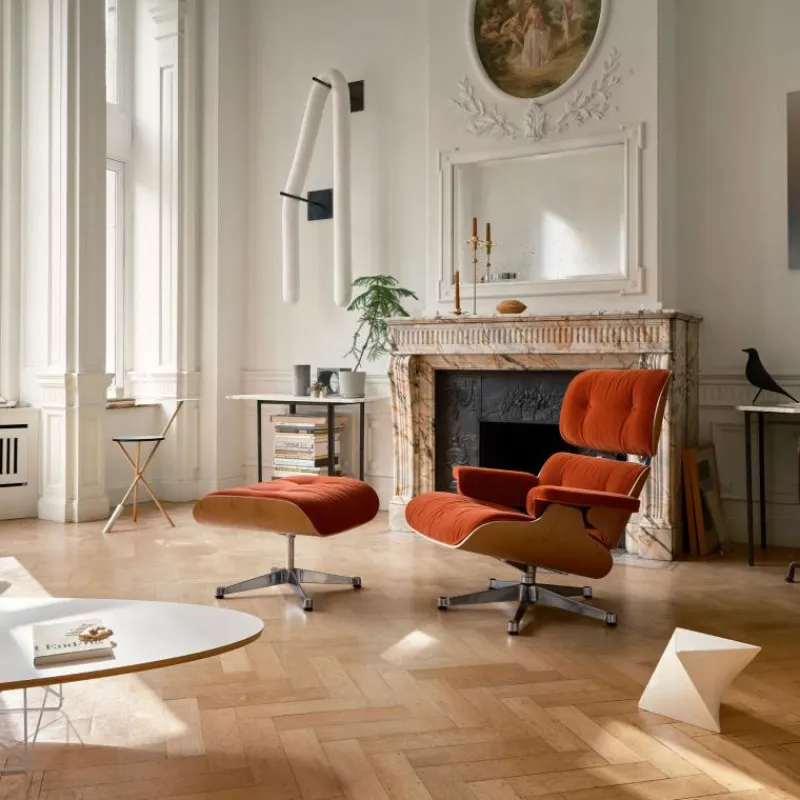 Sale Eames Lounge Chair + Ottoman Stof Fauteuils