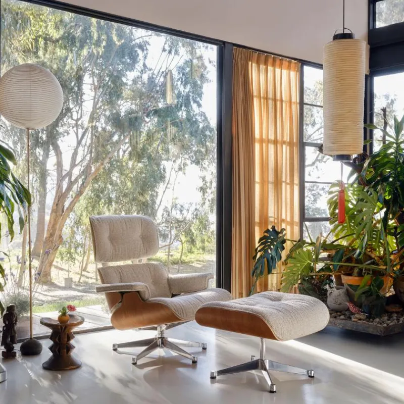 Sale Eames Lounge Chair + Ottoman Stof Fauteuils