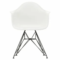 Outlet Eames Plastic Chair DAR Zwart Onderstel Tuinstoelen|Eetkamerstoelen