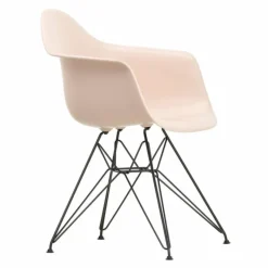 Outlet Eames Plastic Chair DAR Zwart Onderstel Tuinstoelen|Eetkamerstoelen