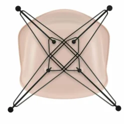 Outlet Eames Plastic Chair DAR Zwart Onderstel Tuinstoelen|Eetkamerstoelen