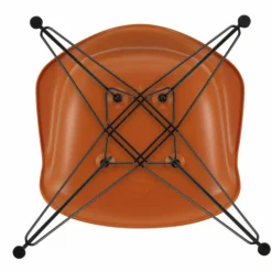 Outlet Eames Plastic Chair DAR Zwart Onderstel Tuinstoelen|Eetkamerstoelen