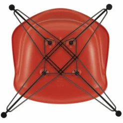 Outlet Eames Plastic Chair DAR Zwart Onderstel Tuinstoelen|Eetkamerstoelen