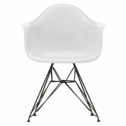 Outlet Eames Plastic Chair DAR Zwart Onderstel Tuinstoelen|Eetkamerstoelen