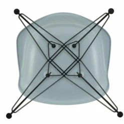 Outlet Eames Plastic Chair DAR Zwart Onderstel Tuinstoelen|Eetkamerstoelen