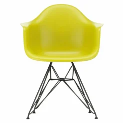 Outlet Eames Plastic Chair DAR Zwart Onderstel Tuinstoelen|Eetkamerstoelen