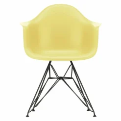 Outlet Eames Plastic Chair DAR Zwart Onderstel Tuinstoelen|Eetkamerstoelen