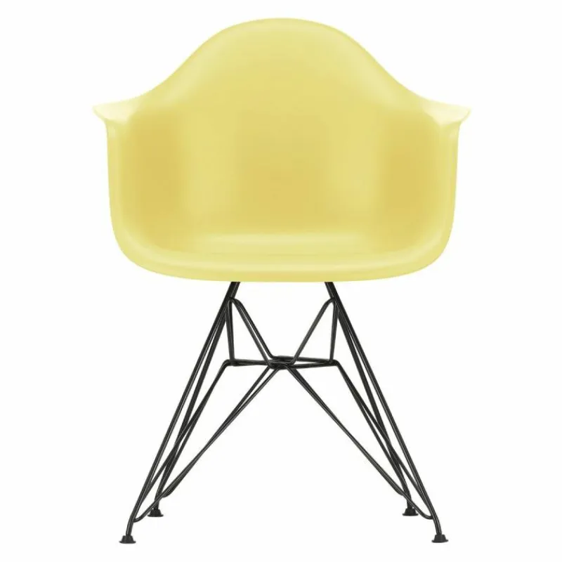 Outlet Eames Plastic Chair DAR Zwart Onderstel Tuinstoelen|Eetkamerstoelen