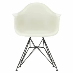 Outlet Eames Plastic Chair DAR Zwart Onderstel Tuinstoelen|Eetkamerstoelen