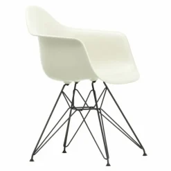 Outlet Eames Plastic Chair DAR Zwart Onderstel Tuinstoelen|Eetkamerstoelen