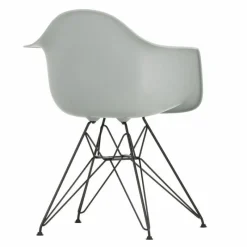 Outlet Eames Plastic Chair DAR Zwart Onderstel Tuinstoelen|Eetkamerstoelen