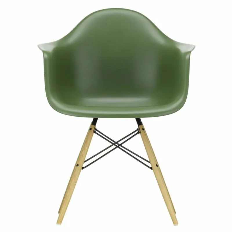 Hot Eames Plastic Chair DAW Esdoorn Gelig Eetkamerstoelen
