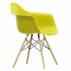 Hot Eames Plastic Chair DAW Esdoorn Gelig Eetkamerstoelen