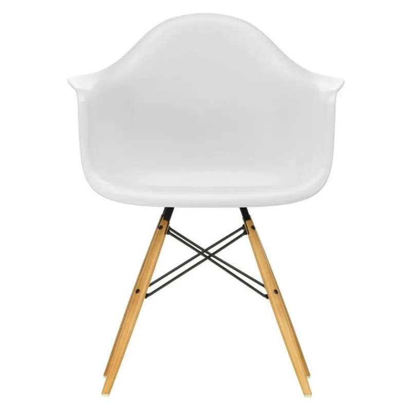Hot Eames Plastic Chair DAW Esdoorn Gelig Eetkamerstoelen