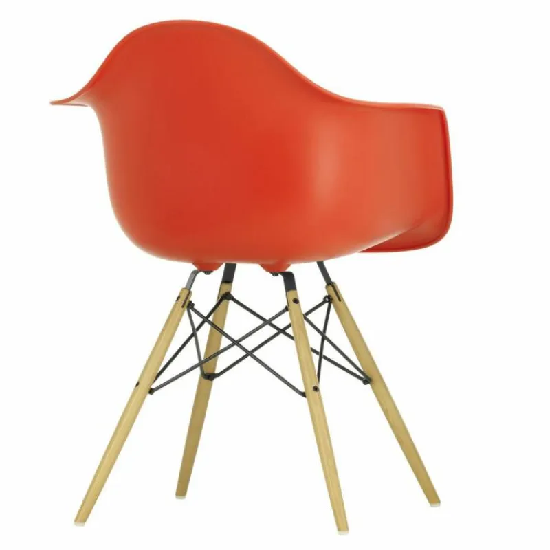 Hot Eames Plastic Chair DAW Esdoorn Gelig Eetkamerstoelen