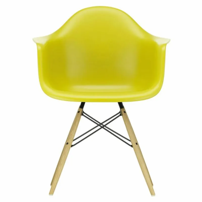 Hot Eames Plastic Chair DAW Esdoorn Gelig Eetkamerstoelen