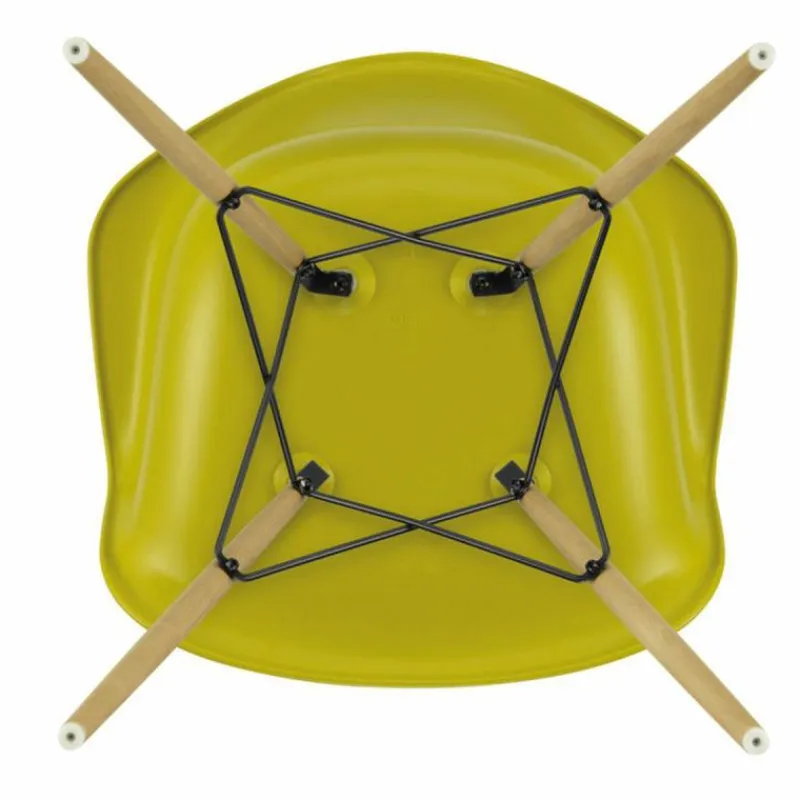 Hot Eames Plastic Chair DAW Esdoorn Gelig Eetkamerstoelen