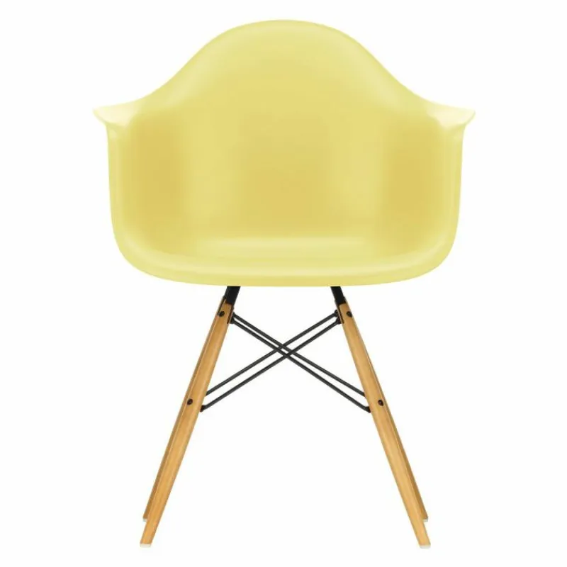 Hot Eames Plastic Chair DAW Esdoorn Gelig Eetkamerstoelen