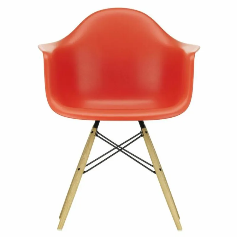 Hot Eames Plastic Chair DAW Esdoorn Gelig Eetkamerstoelen