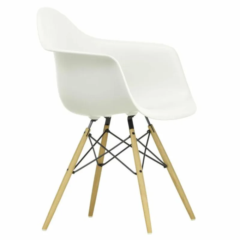 Hot Eames Plastic Chair DAW Esdoorn Gelig Eetkamerstoelen
