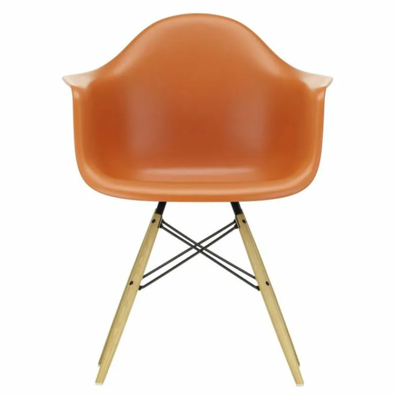 Hot Eames Plastic Chair DAW Esdoorn Gelig Eetkamerstoelen
