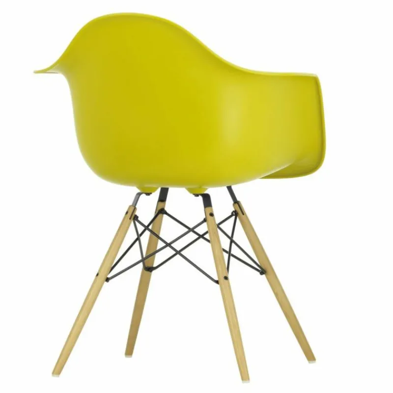 Hot Eames Plastic Chair DAW Esdoorn Gelig Eetkamerstoelen