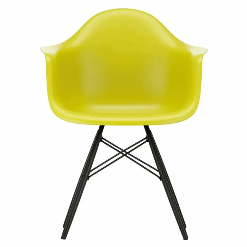 Clearance Eames Plastic Chair DAW Esdoorn Zwart Eetkamerstoelen