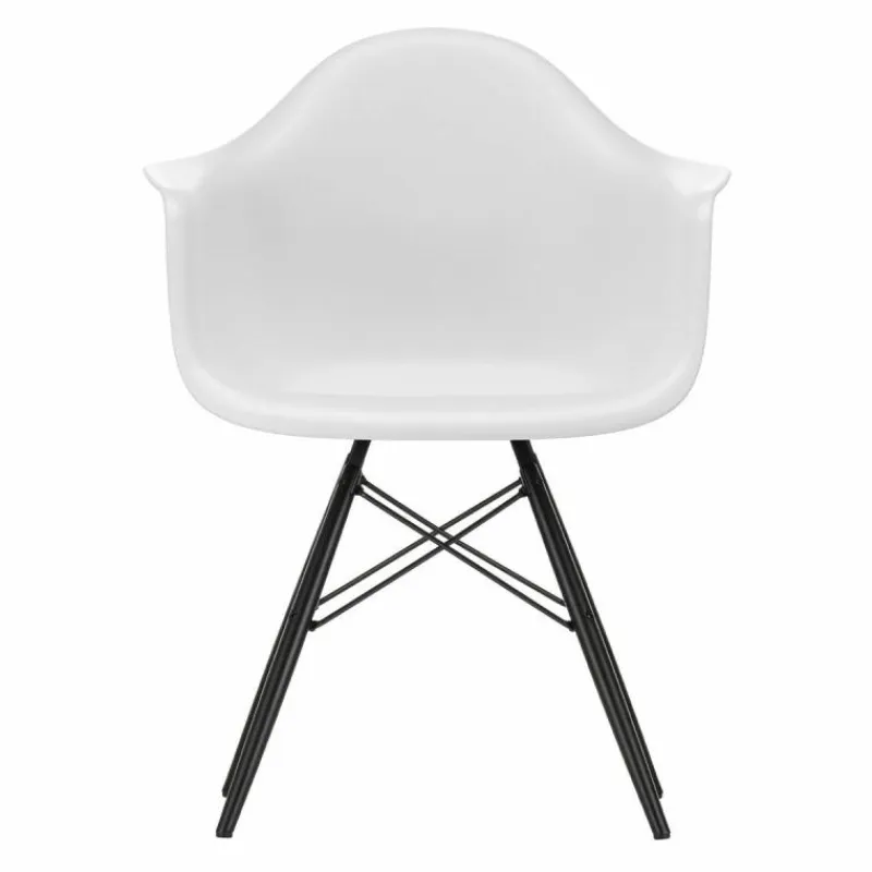 Clearance Eames Plastic Chair DAW Esdoorn Zwart Eetkamerstoelen