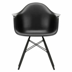 Clearance Eames Plastic Chair DAW Esdoorn Zwart Eetkamerstoelen