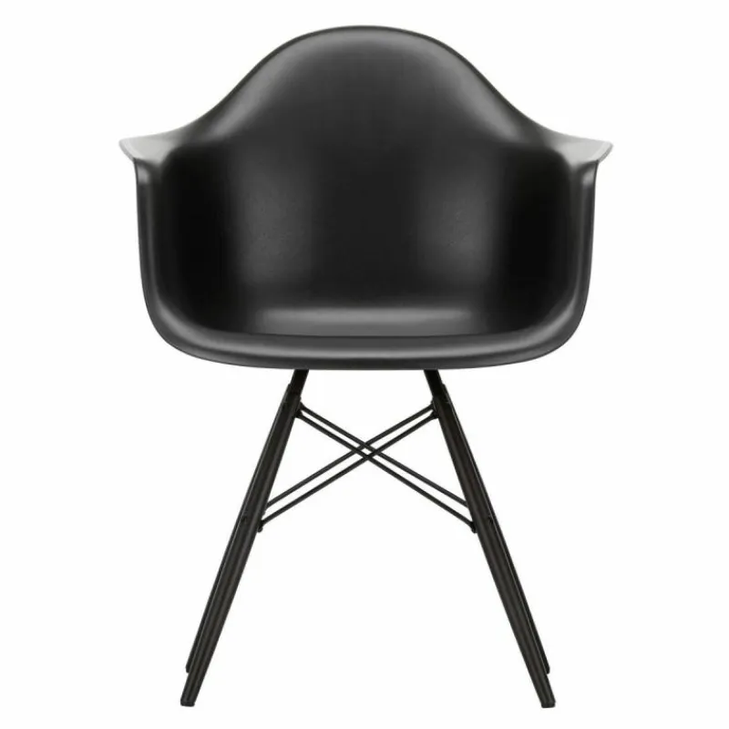 Clearance Eames Plastic Chair DAW Esdoorn Zwart Eetkamerstoelen