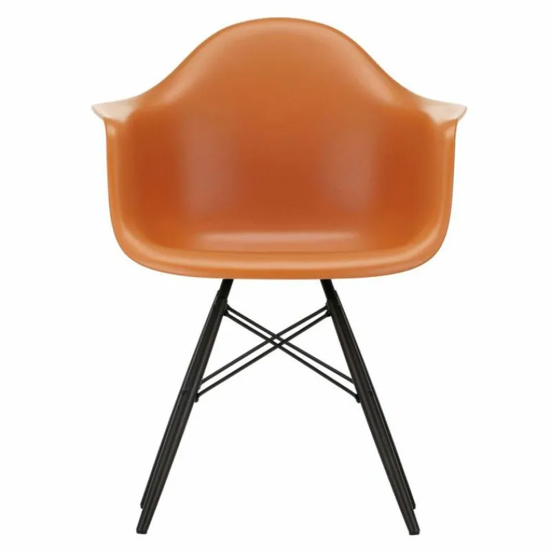 Clearance Eames Plastic Chair DAW Esdoorn Zwart Eetkamerstoelen