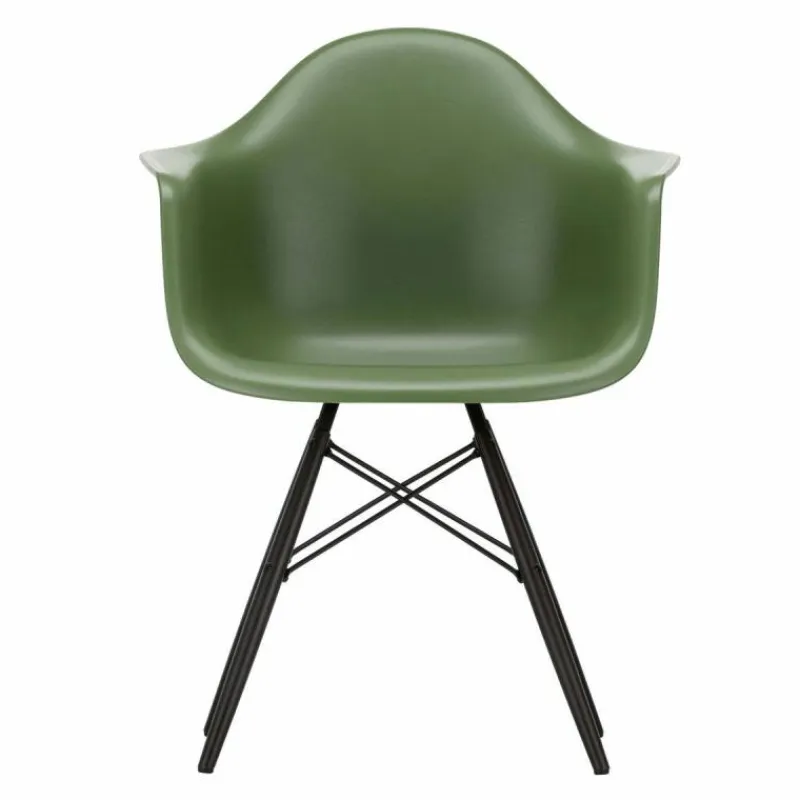 Clearance Eames Plastic Chair DAW Esdoorn Zwart Eetkamerstoelen